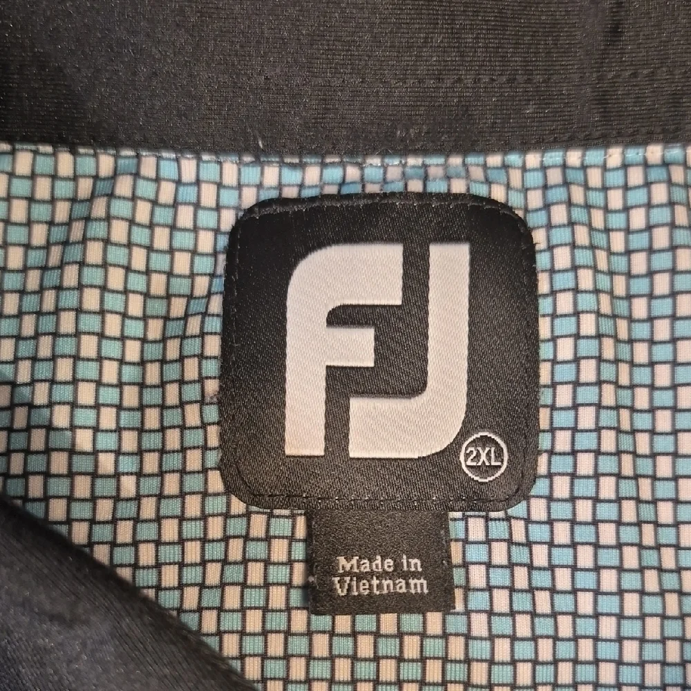 FootJoy Teal and Black Performance Polo Shirt - Picture 2 of 13